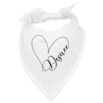 Desiree Name Herzlinie - Bandana - Weiß - Vorne
