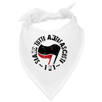 Siamo Tutti Antifascisti 161 Antifa - Bandana - Weiß - Vorne