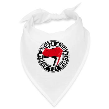 Alerta Alerta Antifascista 161 Antifa - Bandana - Weiß - Vorne