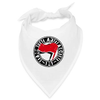 Siamo Tutti Antifascisti 161 Antifa - Bandana - Weiß - Vorne