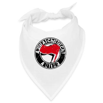 Antifaschistische Aktion - Bandana - Weiß - Vorne
