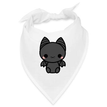 Goldige Fledermaus - Bandana - Weiß - Vorne