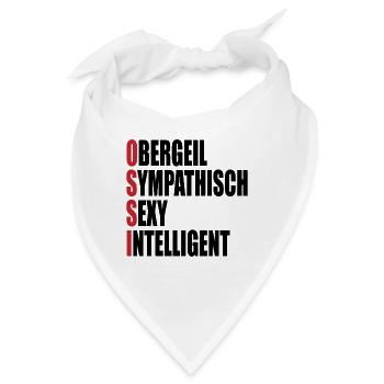 Ossi Geschenk DDR Ostdeutschland Generation - Bandana - Weiß - Vorne