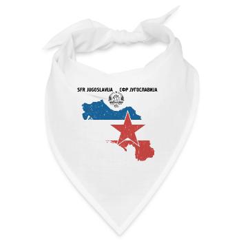 Yugoslavia SFRJ Jugo Kosovo Geschenk Tito - Bandana - Weiß - Vorne