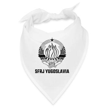 Yugoslavia Jugo SFRJ Kosovo Geschenk Tito - Bandana - Weiß - Vorne