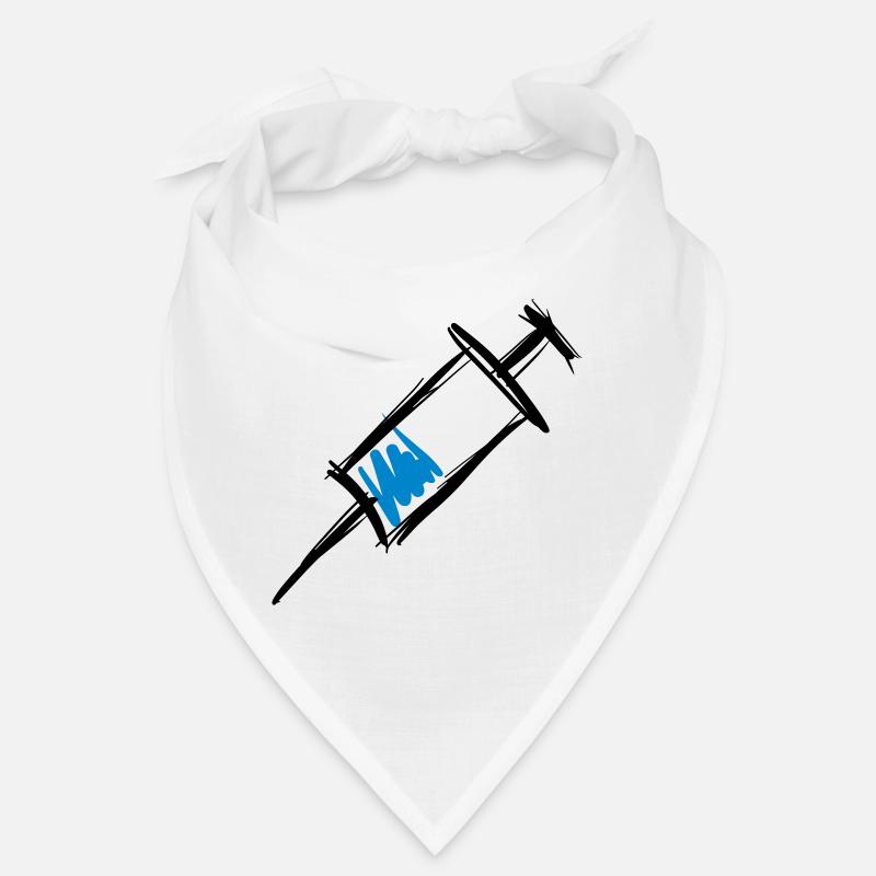 Syringe full, injection, hand-drawn Bandana