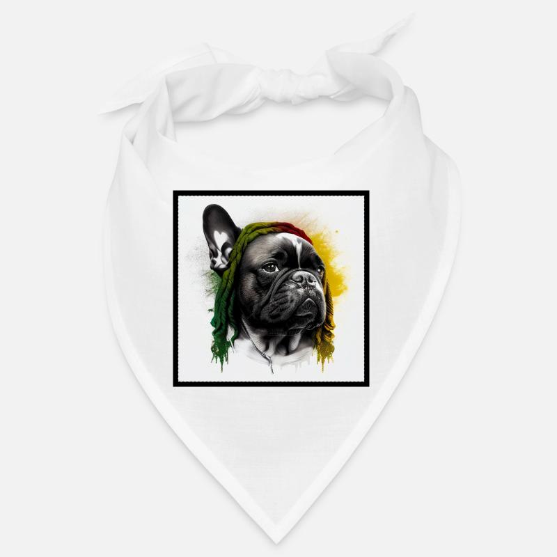 Conception du bouledogue français « BobMarley » Bandana