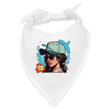 Pyro-Mädchen - Bandana - Weiß - Vorne