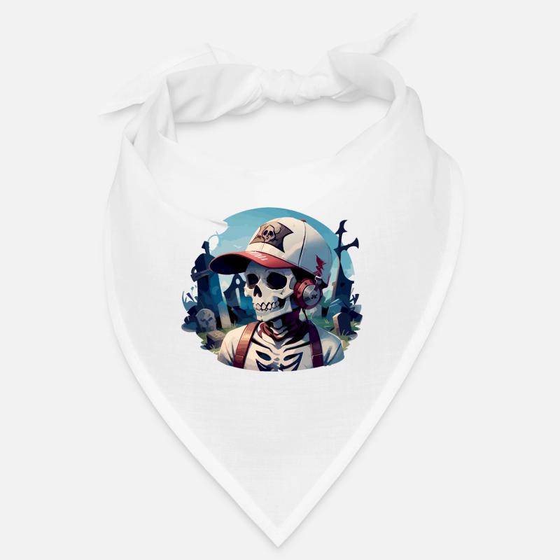 Graveyard Skull avec écouteurs Bandana