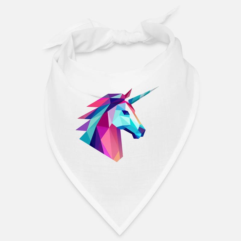 Einhorn Low Poly Logo Design Bandana