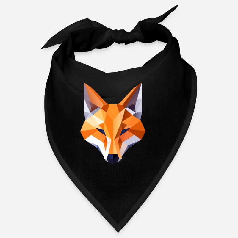 Fox Head Low Poly Logo Design Bandana