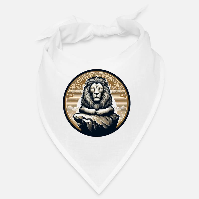 LION, ROCHE, CALME, MÉDITATION, FORCE, CONCENTRATION, SAVANE Bandana