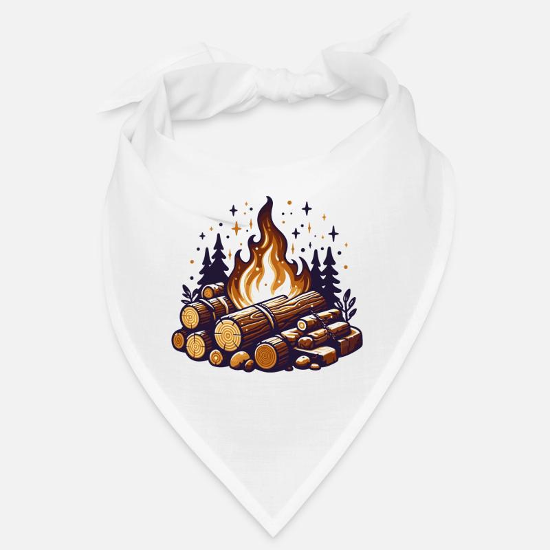 CAMPFIRE FOREST WINTER HEAT CAMP FIRE LOG LOG Bandana