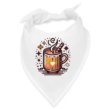 WINTERLICHES HEISSGETRÄNK KAFFEE CAFE TEE RUHEZEIT - Bandana - Weiß - Vorne