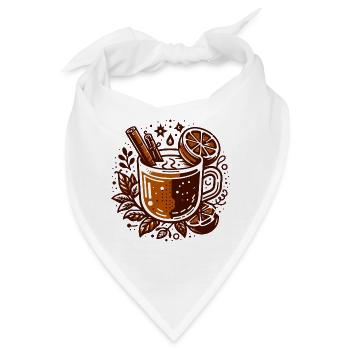 WINTERLICHES HEISSGETRÄNK KAFFEE CAFE TEE RUHEZEIT - Bandana - Weiß - Vorne