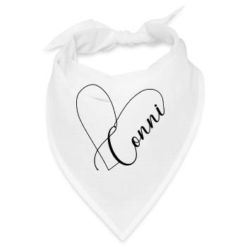 Conni Name Herzlinie - Bandana - Weiß - Vorne