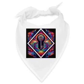 Schlüssel, Generalschlüssel - Bandana - Weiß - Vorne