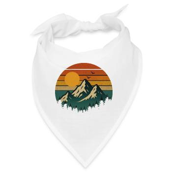 Vintage Sunset Mountain Adventure - Bandana - Weiß - Vorne