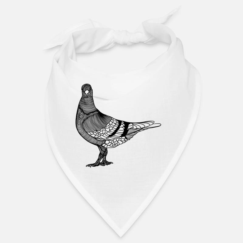 Vogel Taube Brieftaube | Dove Line Art Geschenk Bandana