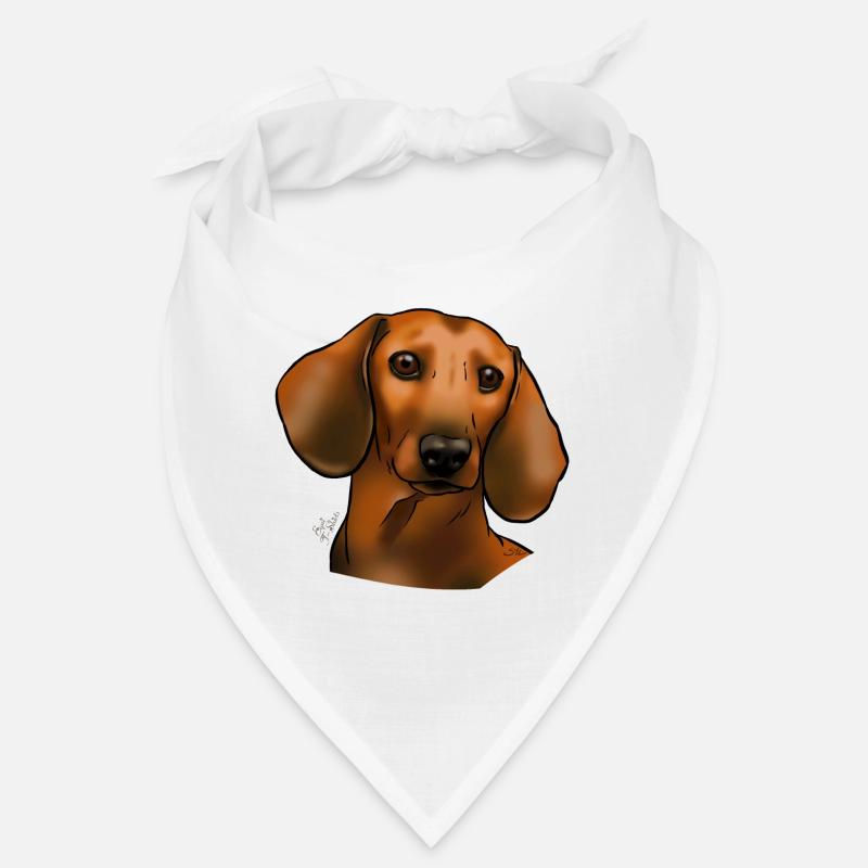 Dachshund chocolate (without text) dark textiles) Bandana