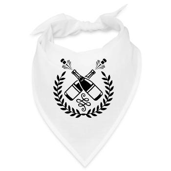 Kranz Flasche - Bandana - Weiß - Vorne