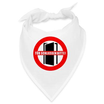 Tuer schliessen bitte | Tür schließen bitte - Bandana - Weiß - Vorne
