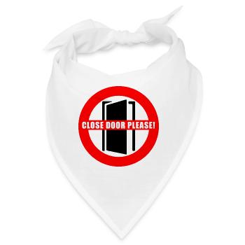 Tuer schliessen bitte | Tür schließen bitte - Bandana - Weiß - Vorne