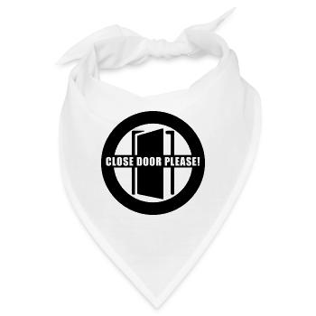 Tuer schliessen bitte | Tür schließen bitte - Bandana - Weiß - Vorne