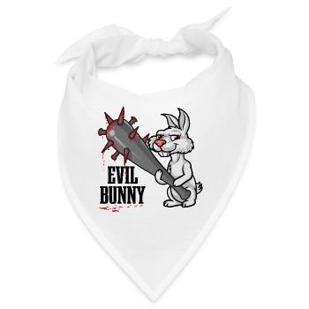 Böser Hase | Böses Hasi | Evil Rabbit - Bandana - Weiß - Vorne