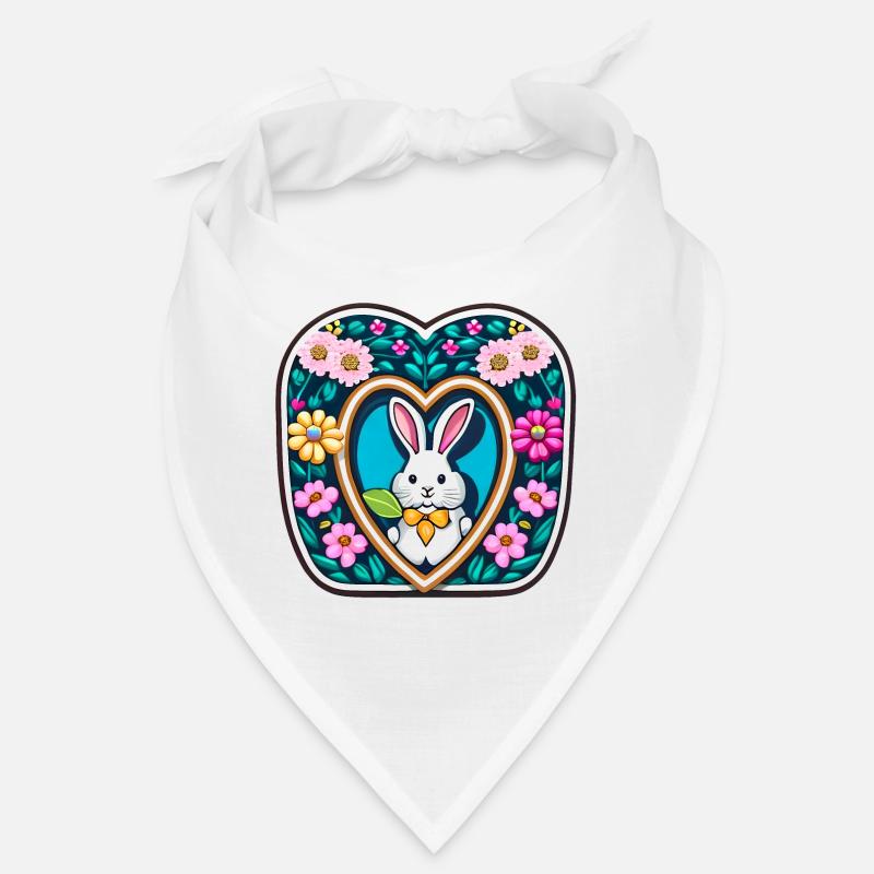 Lapin de Pâques Beaucoup de fleurs Bandana