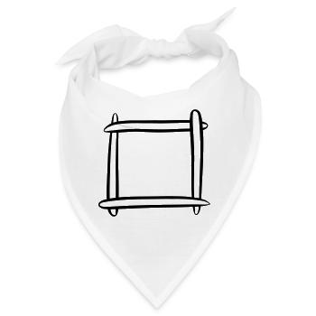 Dekorativer Rahmen / Bilderrahmen. Vorlage. - Bandana - Weiß - Vorne