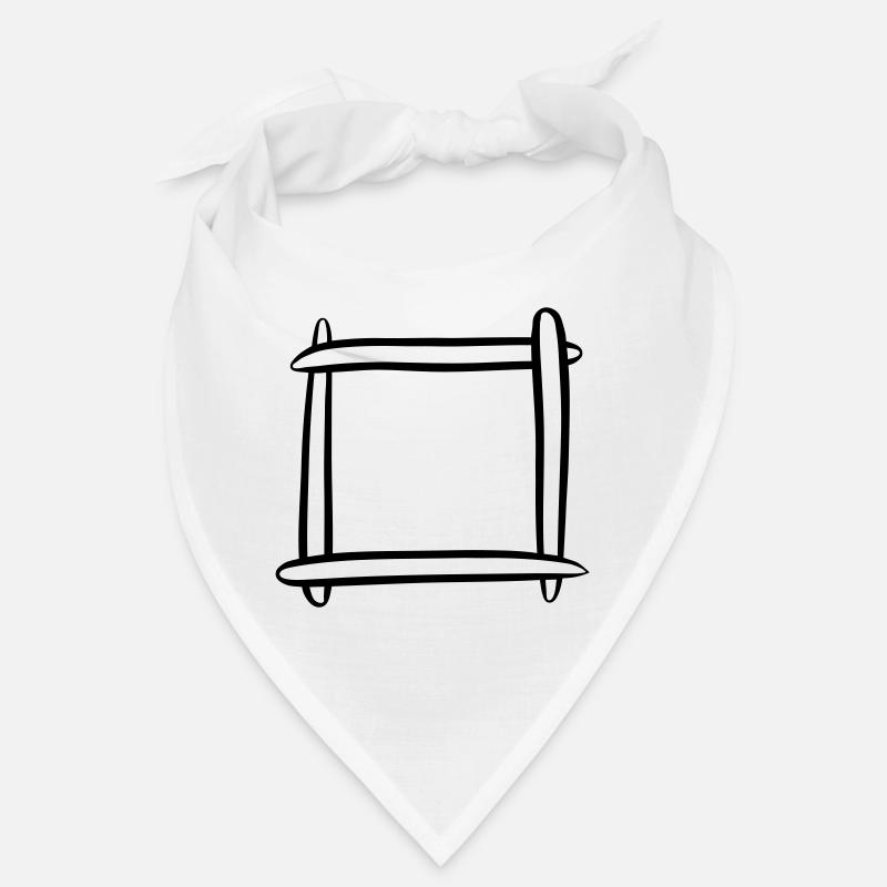 Decorative frame / picture frame. Template. - Bandana - white