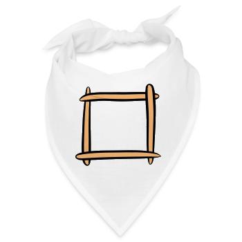 Dekorativer Holzrahmen / Bilderrahmen. Vorlage. - Bandana - Weiß - Vorne