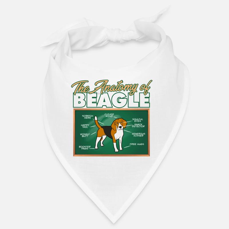 Anatomie d’un Beagle I Drôle Beagle Bandana