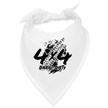Logo 4x4 - Dunkel & Schmutzig - Bandana - Weiß - Vorne