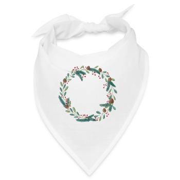 Weihnachtskranz, Adventkranz zum Personalisieren - Bandana - Weiß - Vorne