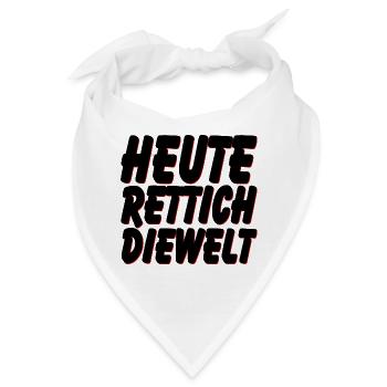 heute rettich schwarz - Bandana - Weiß - Vorne