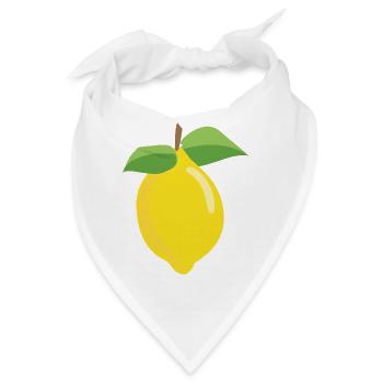Zitrone - Bandana - Weiß - Vorne