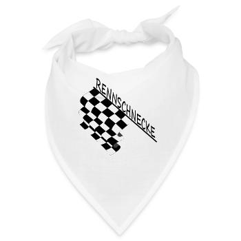 rennschnecke zielflagge schwarz - Bandana - Weiß - Vorne