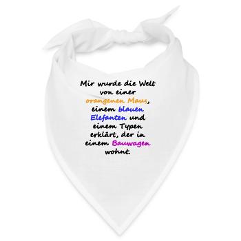 orangene maus schwarz - Bandana - Weiß - Vorne