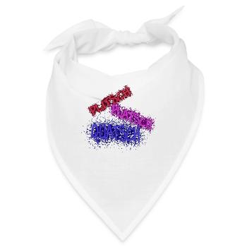plitsch platsch quatsch dunkel - Bandana - Weiß - Vorne