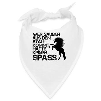stall schwarz - Bandana - Weiß - Vorne