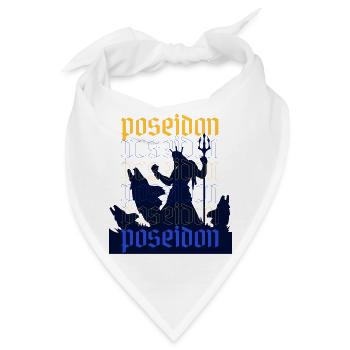 Poseidon Greek God - Bandana - Weiß - Vorne