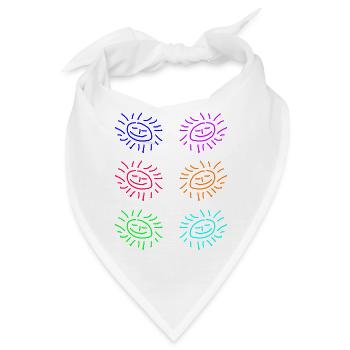 sun sticker blue turqis - Bandana - Weiß - Vorne