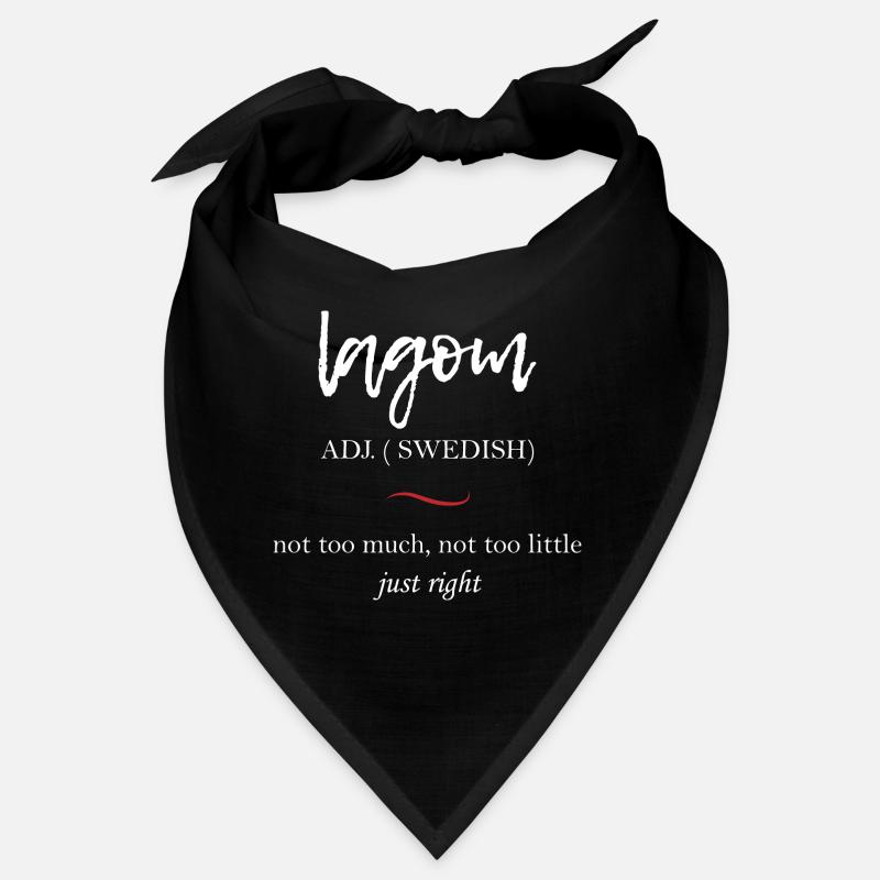 Lagom Swedish saying gift Bandana