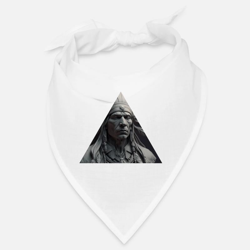 Indian Chief Triangle Frame - Bandana - white