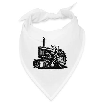 Traktor / Landwirtschaft / Bauer / Feldarbeit - Bandana - Weiß - Vorne