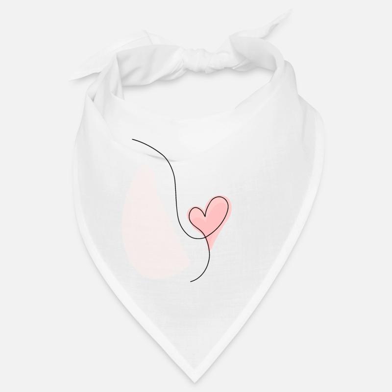 Coeur abstrait dessin au trait Bandana