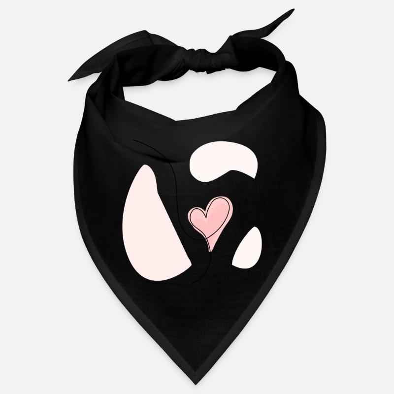 Coeur abstrait dessin au trait Bandana