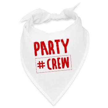 Party Crew Feiern - Bandana - Weiß - Vorne
